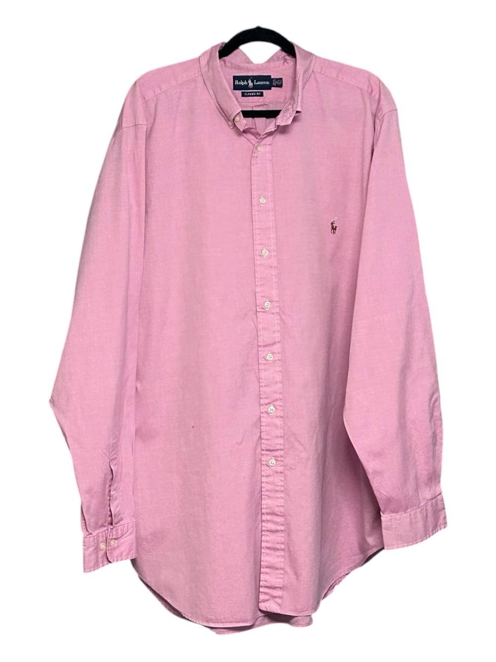 Ralph Lauren Pink Long-Sleeve Oxford Button-Down Shirt